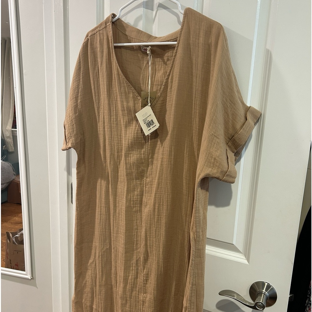 SOLD Faherty Tan L / XL long dress